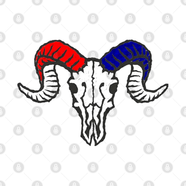 Ram Skull Home of The Free Front and Back designs by Ruggeri Collection