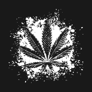 Weed Leaf Hanf Blatt Hemp Smoking Smoker Gift Idea T-Shirt