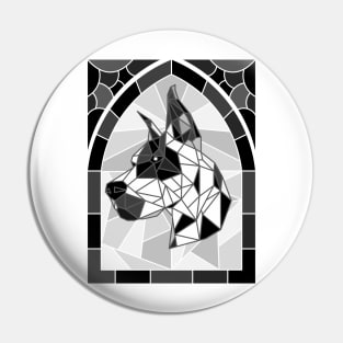 Stained Glass Harlequin Great Dane Pin