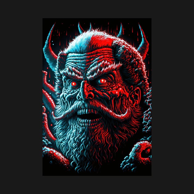 Evil Santa Heavy Metal Christmas by Henison Horror