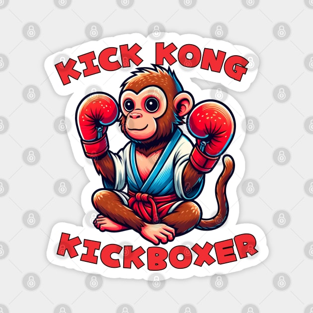 Kickboxing monkey Magnet by Japanese Fever