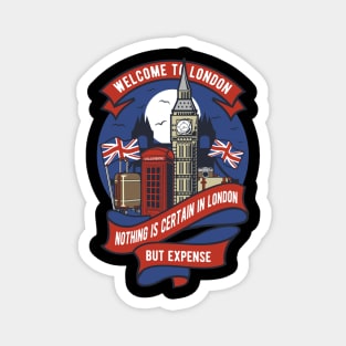Welcome To London, Vintage Retro Classic Magnet