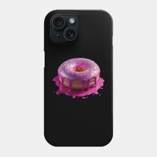 Pink Sprinkled Donut | T Shirt Design Phone Case