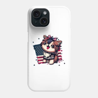 Cute Dog 4th Of July Liberty Lapdog Phone Case