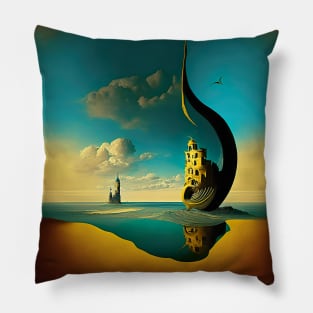 [AI Art] Distant escape, inspired by the works of a surrealist master Pillow