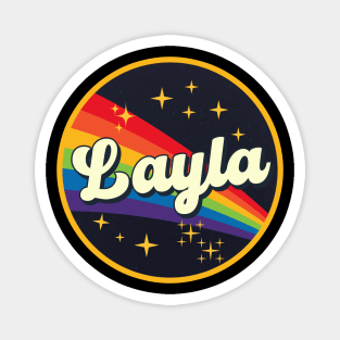 Layla - // Rainbow In Space Vintage Style Magnet