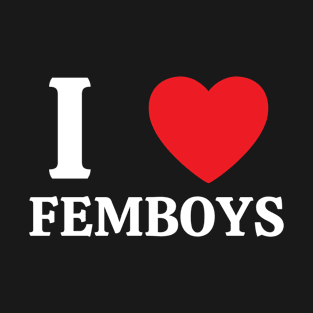 I Love Heart Femboys Yaoi Crossdressing Aesthetic T-Shirt