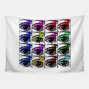 Multi  Pop Evil Eyes Tapestry