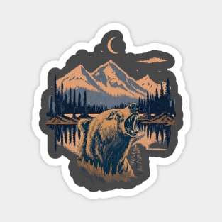 Bear on the lake Magnet