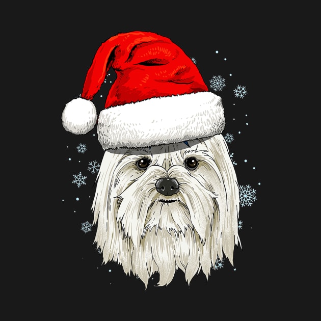 Maltese Santa Hat Christmas by IainDodes