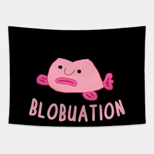 Blobfish College Graduation School University Design Tapestry