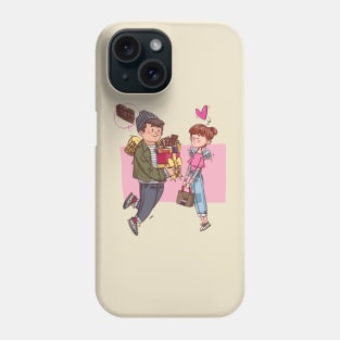 chocolate gift couple lover Phone Case