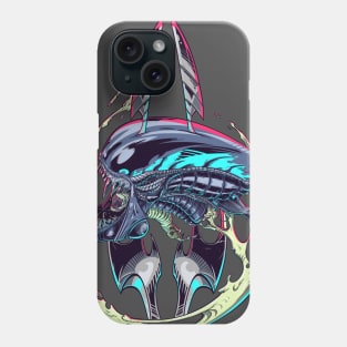 Impaled Alien (with Retro Logo on Reverse) Phone Case