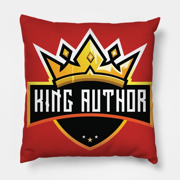 King Author Pillow by TheWriteStuff