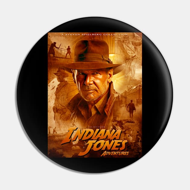 Indiana Jones Pin by SAN ART STUDIO 