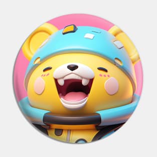 AKBLM - GENKI 元気 GANGSTA KUMA | CUTE HAPPY MENTAL HEALTH ANIME MASCOT THAT MAKES YOU HAPPY Pin