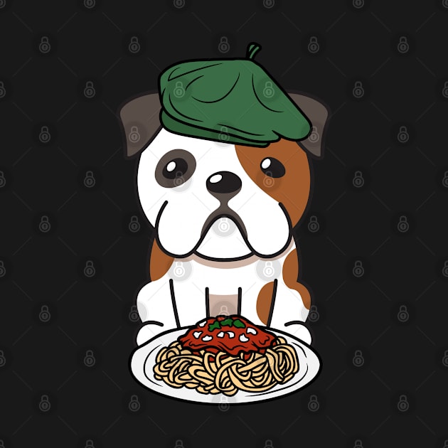 Dog eating Spaghetti - bulldog by Pet Station