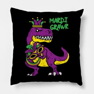 Mardi Grawr T-Rex Dino Pillow