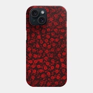 Red Washed Flowers Phone Case