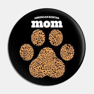 Haute Leopard American Bobtail Mom Cat Paw With Rich Leopard Print Pin