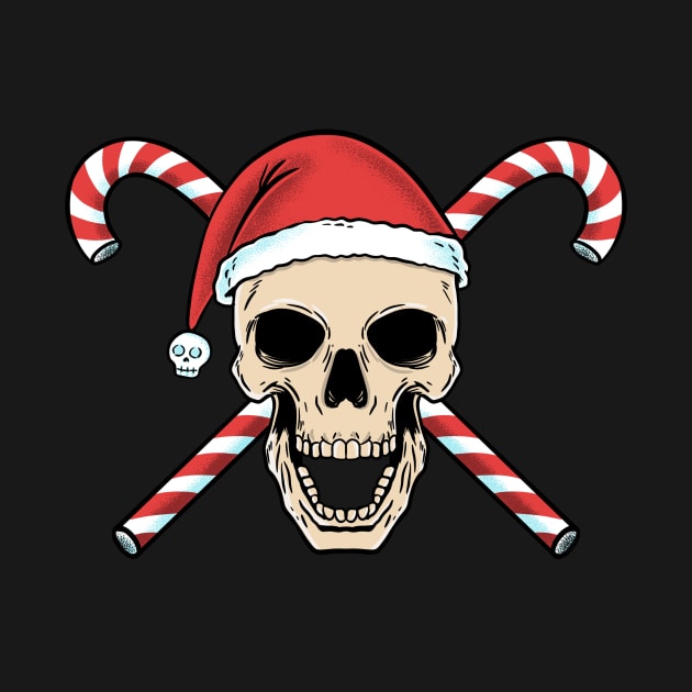 Christmas Skull by coffeeman