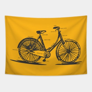 Bicycle Cyclist Cycling Tee Tshirt Tapestry