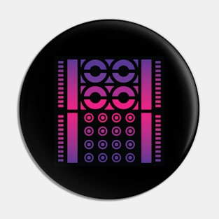 “Dimensional Disks” - V.2 Purple - (Geometric Art) (Dimensions) - Doc Labs Pin