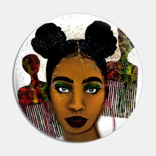 Rasta Girl Pin