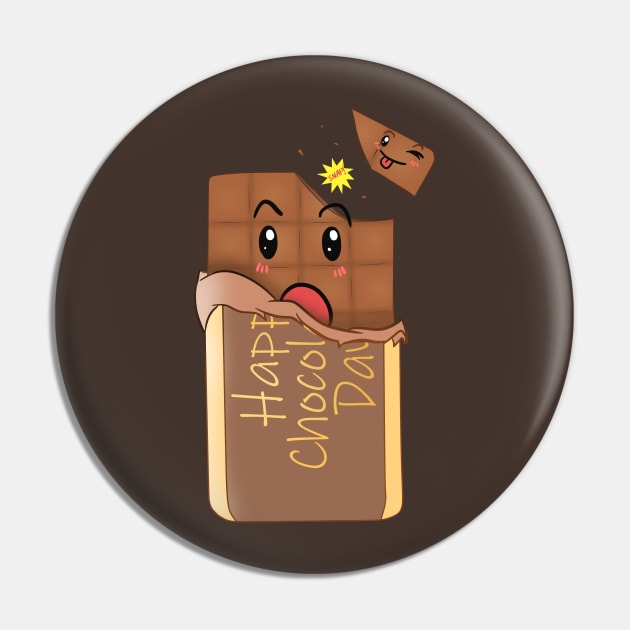 "Happy Chocolate Day" Bar Pin by daywears