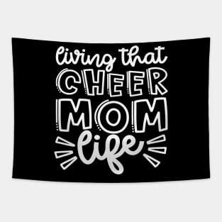 Living That Cheer Mom Life Cheerleader Cheer Mom Cute Tapestry