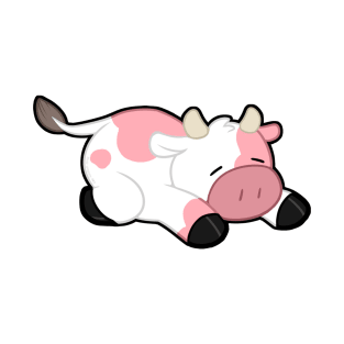 Sleepy Cow - Pink T-Shirt