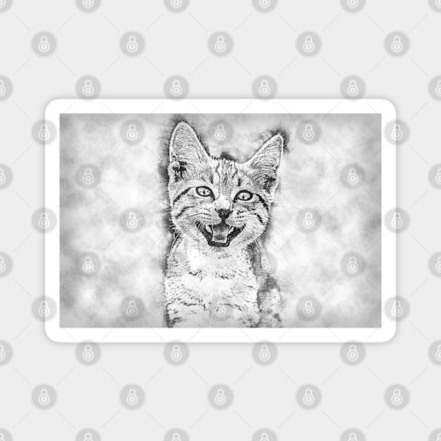 Happy Kitty Magnet by Aventi