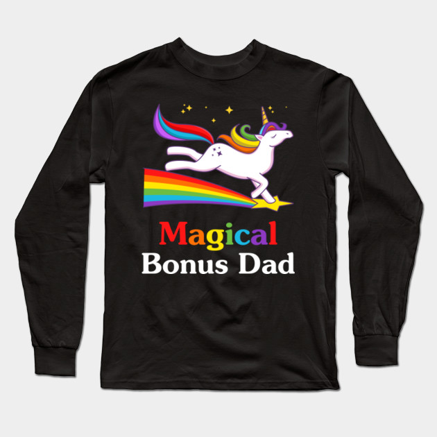 Magical Bonus Dad Unicorn Farting Rainbow T Shirt Funny Tee