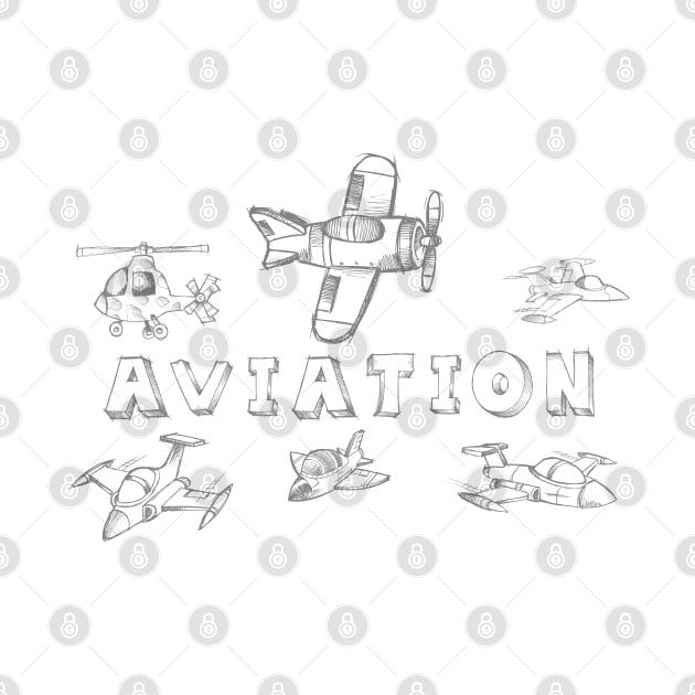 Aviation Pen Drawing Cartoon by Mandra
