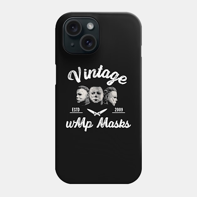 Vintage wMp Masks design for Dark shirts Phone Case by wMp Masks