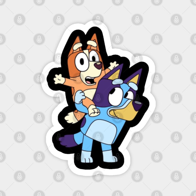 bluey dad family Bluey Magnet TeePublic