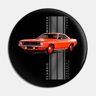 Plymouth Barracuda Classic American Muscle Cars Vintage Pin