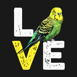 Yellow Budgie Love funny T-Shirt