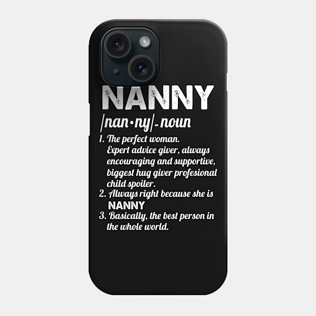 Nanny Like a Grandmother But So Much Cooler Definition Xmas Phone Case by julibirgit