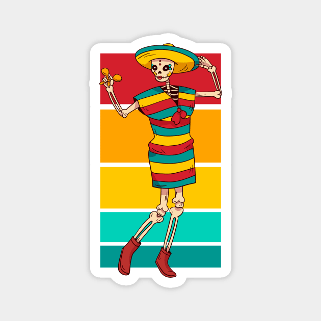 Dia de los Muertos Dancer Magnet by SLAG_Creative