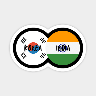 Korean Indian - Korea, India Magnet