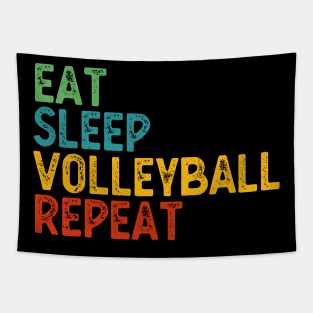 EAT SLEEP VOLLEYBALL REPEAT funny vintage retro Tapestry