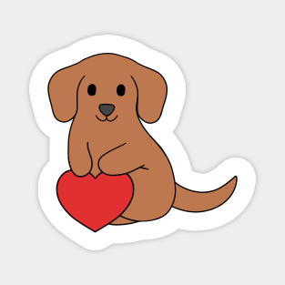 Dachshund Heart Magnet