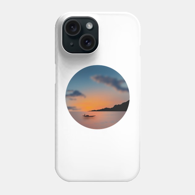 Tropical sunset Phone Case by RosanneCreates