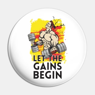 Let the gains begin - Crazy gains - Nothing beats the feeling of power that weightlifting, powerlifting and strength training it gives us! A beautiful vintage design representing body positivity! Pin