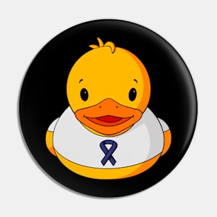 Colon Cancer Awareness Rubber Duck Pin