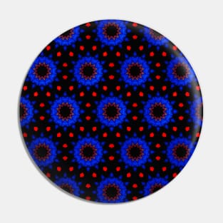 Dark Dramatic Blue and Red Pattern Pin