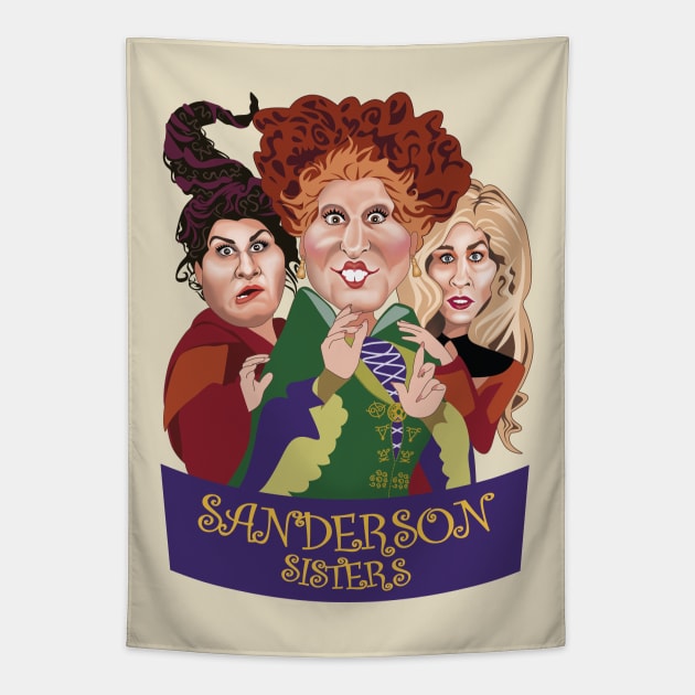 Sanderson Sisters Tapestry by Tiro1Linea