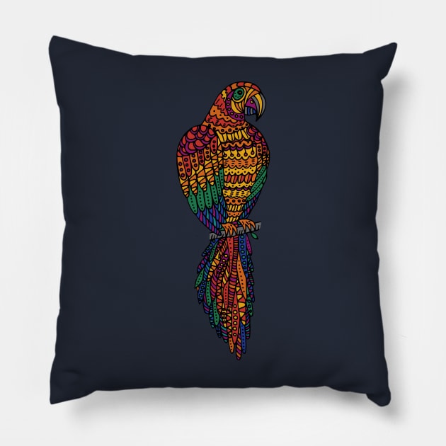 Parrot macaw Pillow by olgart
