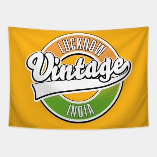 Lucknow vintage style logo Tapestry